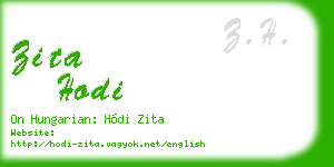 zita hodi business card