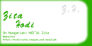 zita hodi business card